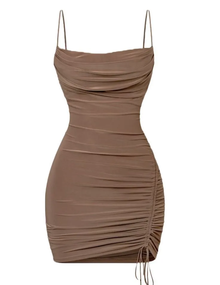 Ruched mini dress